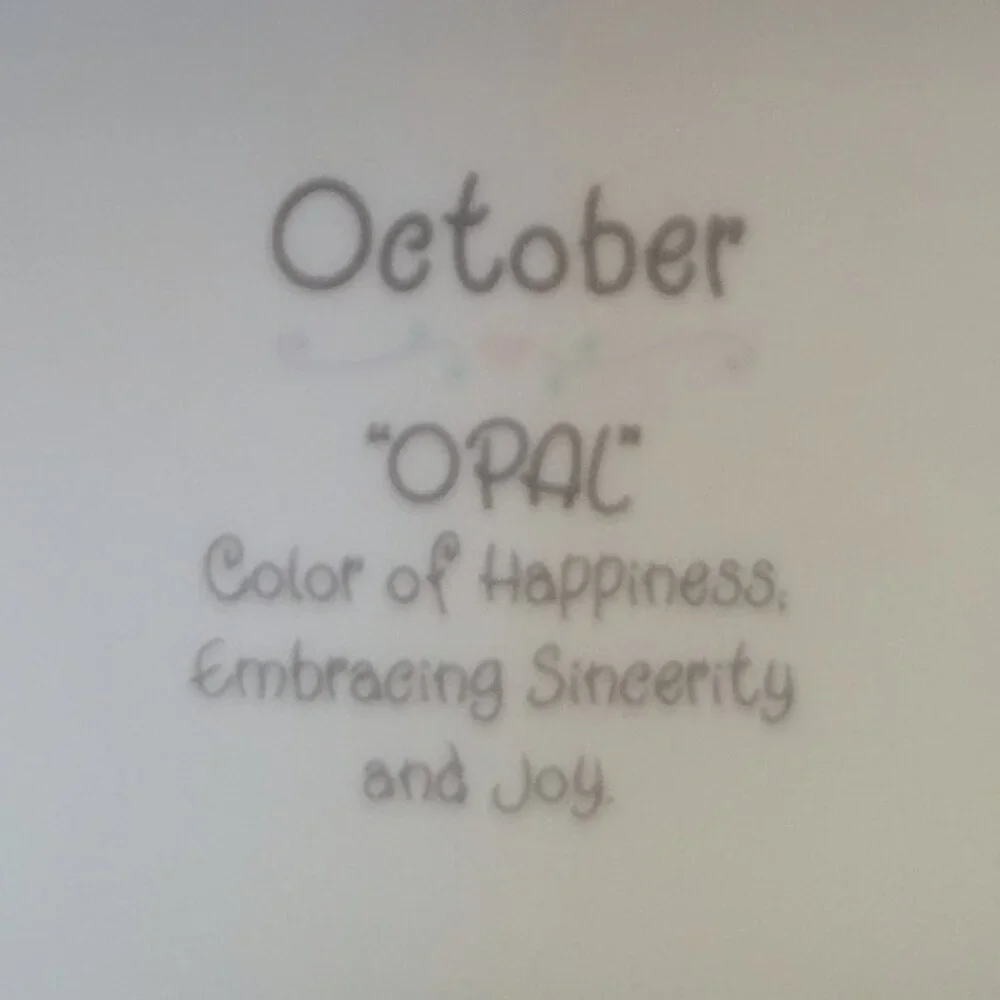 Precious Moments October Opal Birthstone Porcelain Trinket Box Pumpkin Chest